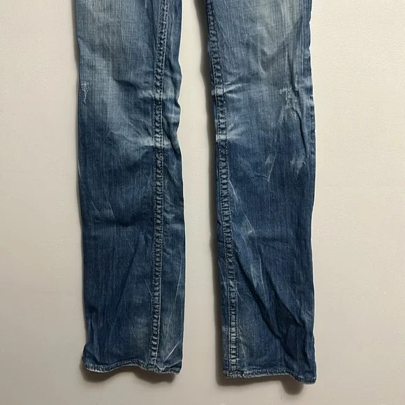 Big Star Liv bootcut distressed denim jeans low rise 27XXL extra long - Picture 3 of 8